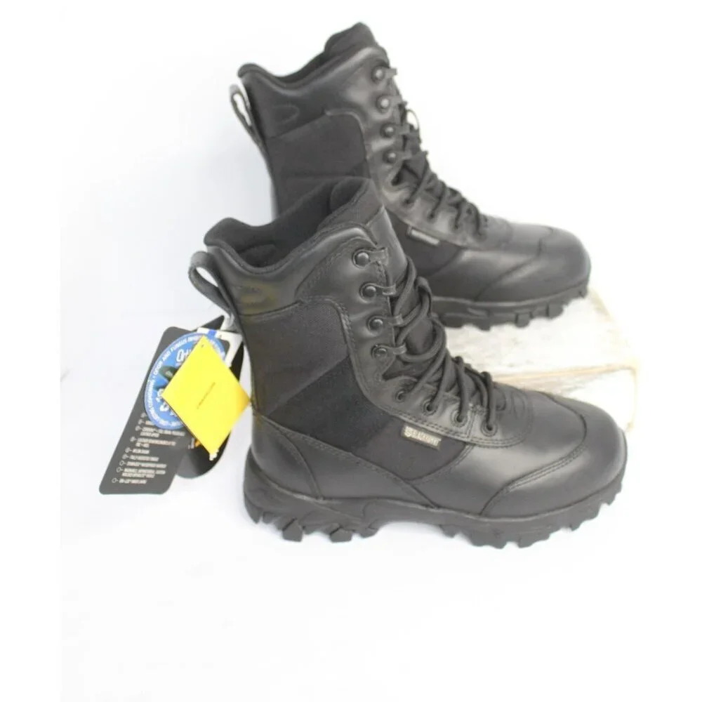 BLACKHAWK! Combat Boots‎ Men's Size 5 Black Ops Leather Waterproof Cushioned - Picture 5 of 16